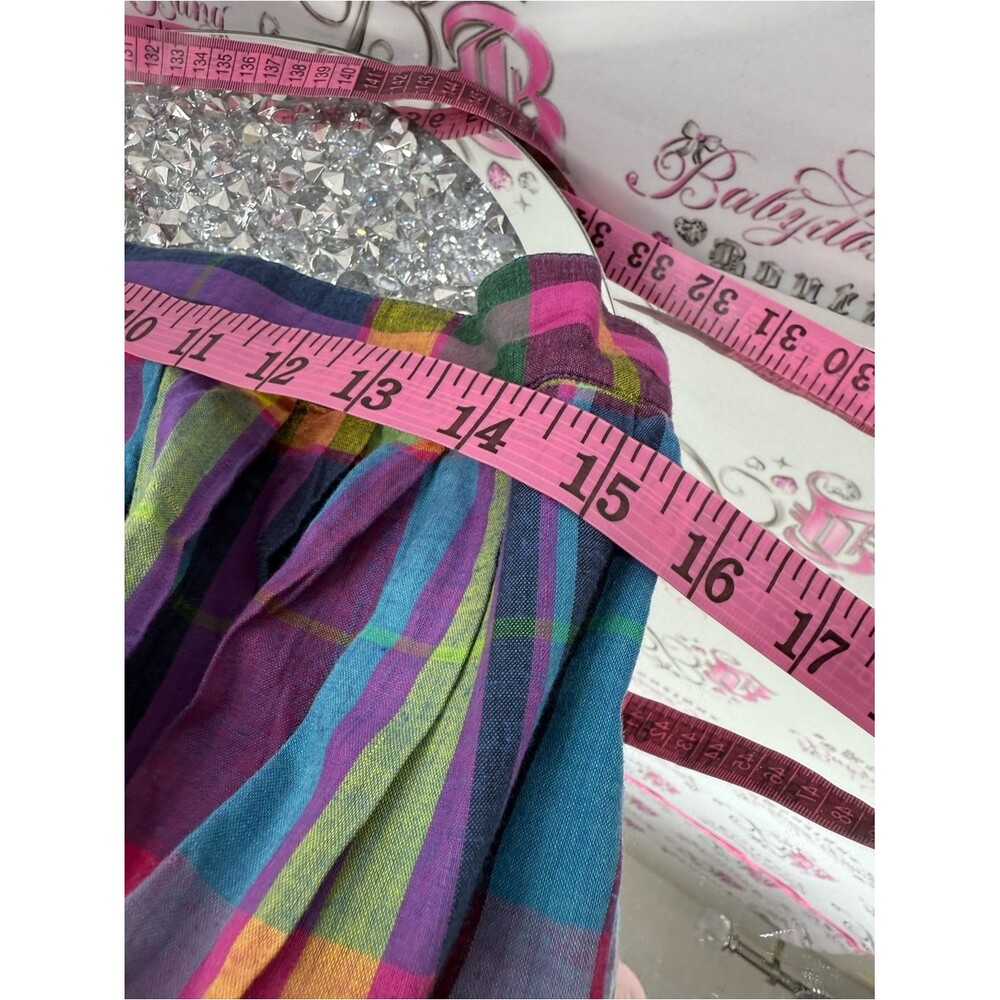 Skirt vintage button up plaid stripe Multicolor Plaid Button-Front Maxi Skirt - Picture 8 of 9
